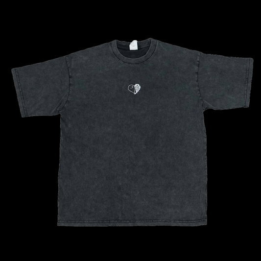DARSKI Black Acid Wash Oversized T-Shirt