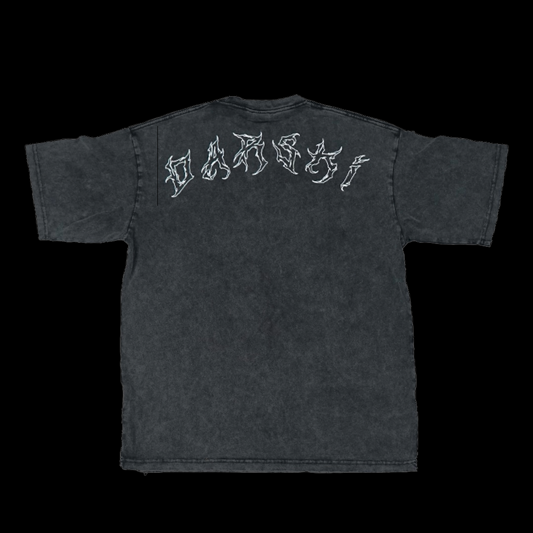 DARSKI Black Acid Wash Oversized T-Shirt